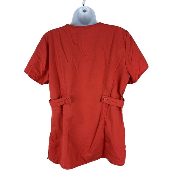Greys Anatomy By Barco Womens Scrub Top Size M Red Polyester/Rayon - Picture 3 of 6